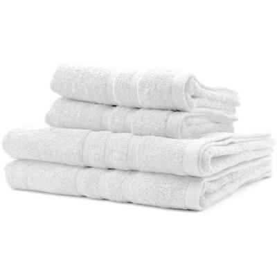 Ensemble de bain 100% coton - 2 Serviettes + 2 Draps - Craie