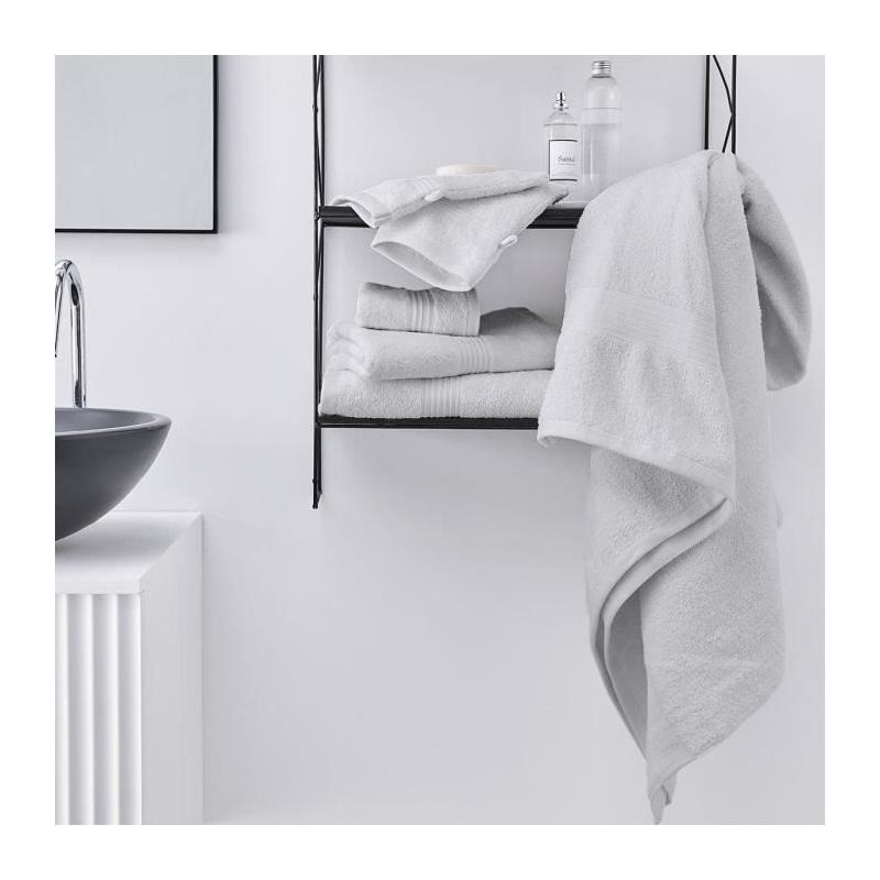 Ensemble de bain 100% coton - 2 Serviettes + 2 Draps - Craie