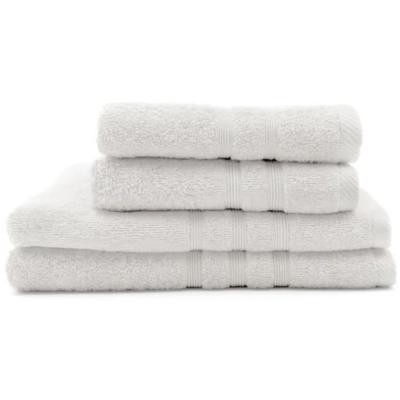 Ensemble de bain 100% coton - 2 Serviettes + 2 Draps - Craie