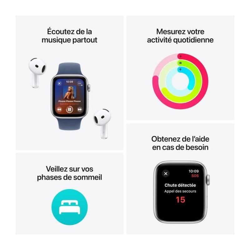 Apple Watch SE GPS + Cellular - 40mm Starlight Aluminium - Bracelet Sport - MONTRE BLUETOOTH