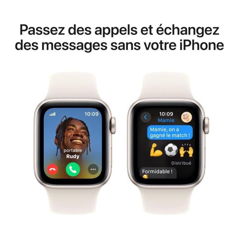 Apple Watch SE GPS + Cellular - 40mm Starlight Aluminium - Bracelet Sport - MONTRE BLUETOOTH