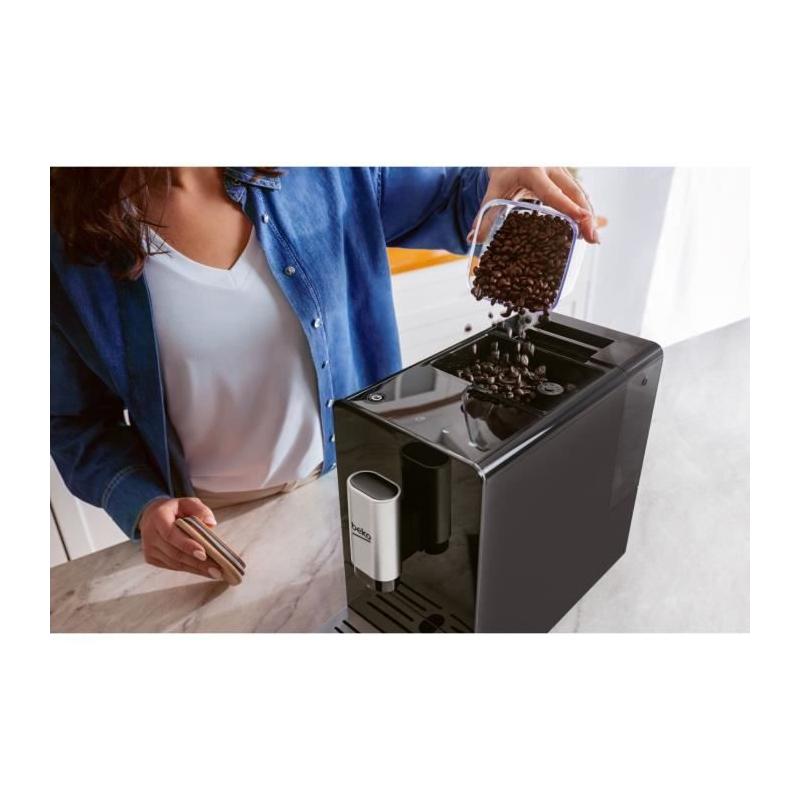 Machine expresso automatique BEKO CEG3194B - 1350 W - Carafe à lait - Noir