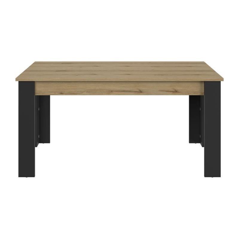 Table à manger extensible GAMI TRUST - Chêne/Noir - 8 pers