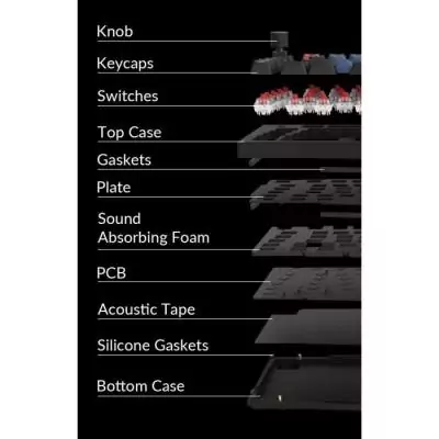 Clavier mécanique gamer - Switch mécanique Red - KEYCHRON Q10 - ANSI - Rétroéclairage RGB