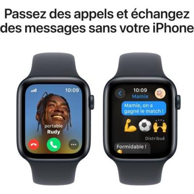 Apple Watch SE GPS + Cellular 44mm - Midnight Aluminium - Bracelet Midnight Sport Band