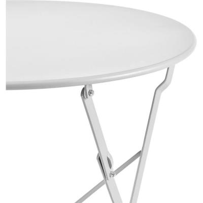 Ensemble repas de jardin pliant - 2 chaises - Gris
