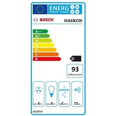 Hotte murale BOSCH DUL63CC50 - L 60 cm Inox - 350 m³/h - Silencieuse