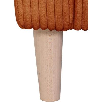 Canapé d'angle fixe - 3 places - CHIPY - Tissu Lincoln Terracotta
