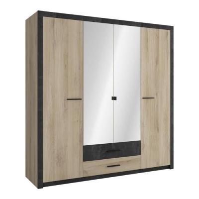 Armoire Chene Kronberg - 4 portes et 2 tiroirs - 203,1 cm