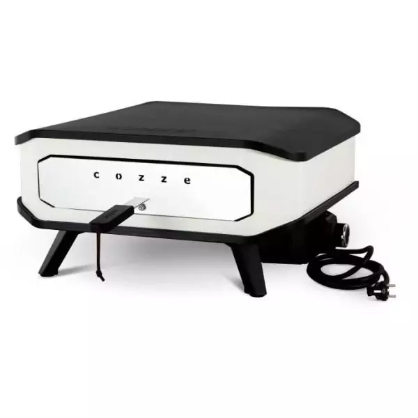 Four a pizza électrique - COZZE - 13 - 90356 - 2200 W - 60,5 x 60,5 x 30,5 cm - Noir / Blanc