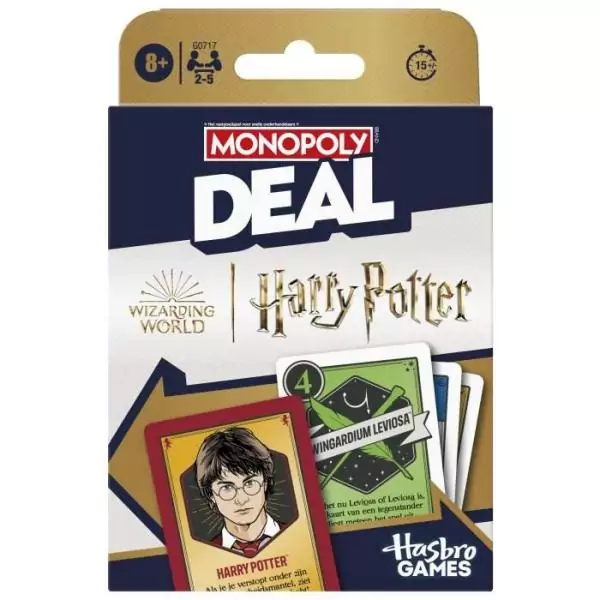Monopoly Deal Harry Potter, Jeu de cartes rapide 15 min, Hasbro Games, Des 8 ans