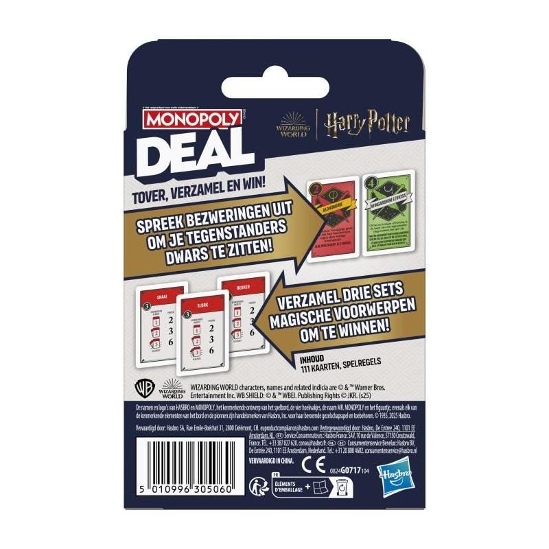 Amusez-vous avec Monopoly Deal Harry Potter, un jeu de société palpitant!