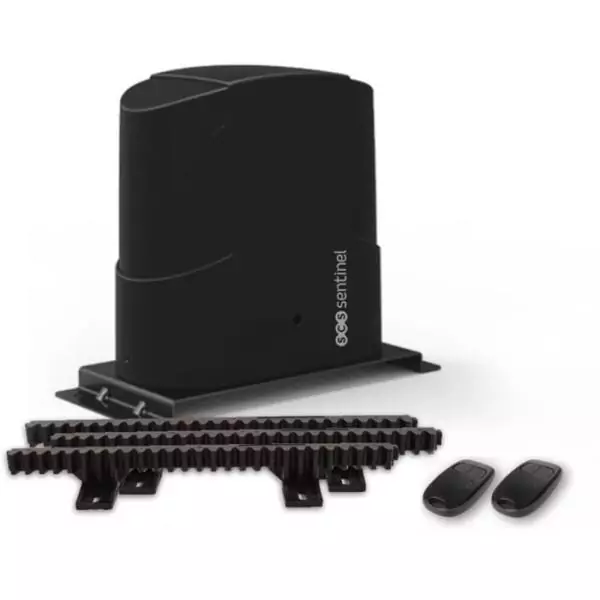 Kit moteur de portail coulissant - SCS SENTINEL - SimplyOpen 3 - A crémailleres - Jusqu'a 400 kg et 5 metres max