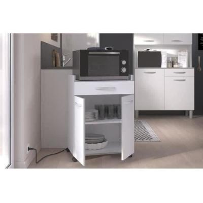 Desserte cuisine L 60cm blanc mat - OSLO: Made in France, plus responsable