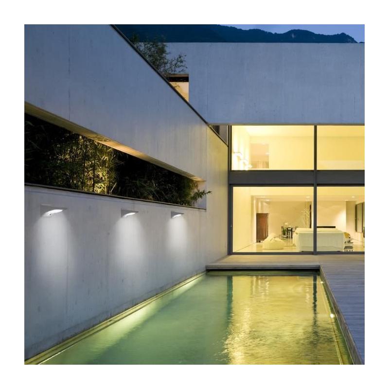 Spot solaire mural extérieur étanche avec détecteur - LUMI JARDIN - 21 LEDs