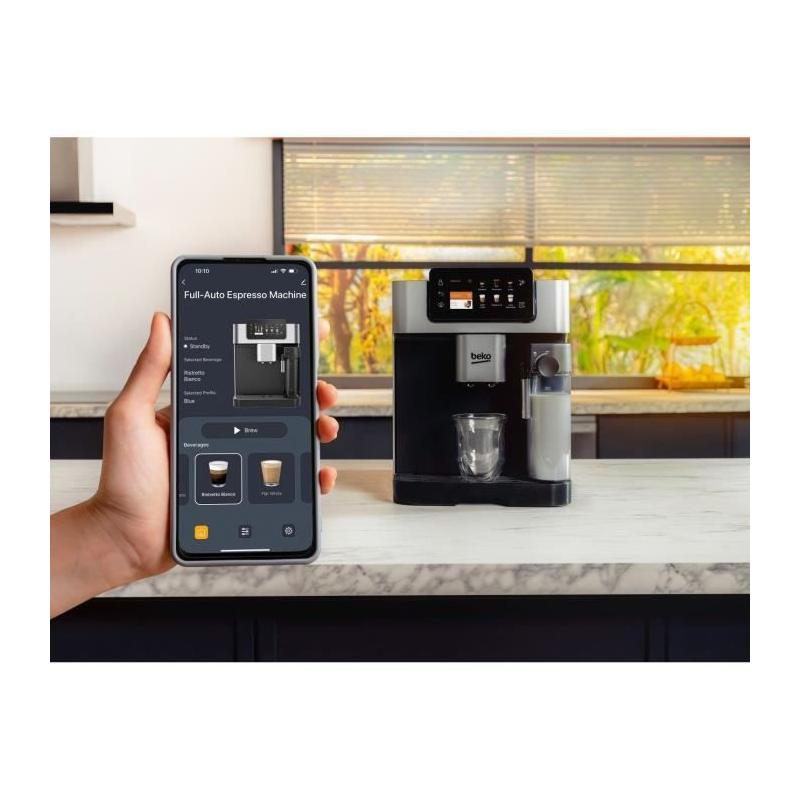 Machine à café performante BEKO CEG7348X - 1350W - Noir / Silver