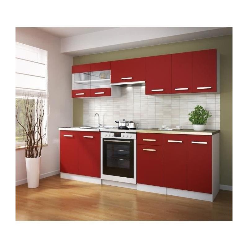 Meuble bas de cuisine L 40 - Rouge mat - Éléments séparés bas