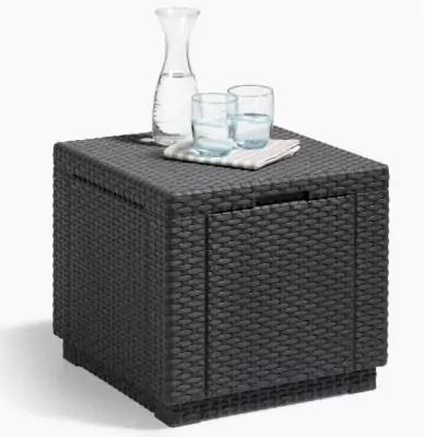 Organiser avec style: Pouf de rangement Cube Graphite