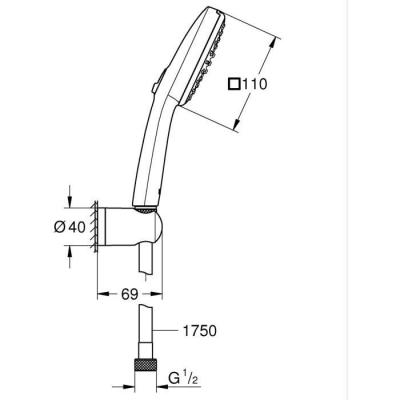 Ensemble douche GROHE Vitalio Comfort 110 - Pratique et économique