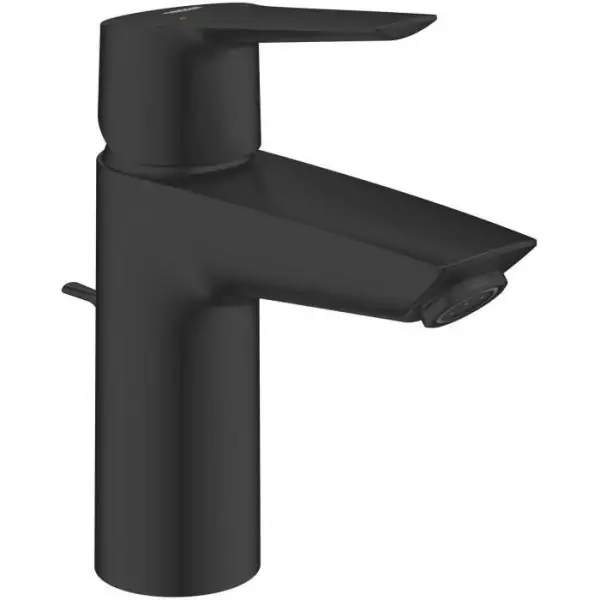 Mitigeur monocommande lavabo - GROHE Start - 242092432 - Noir mat - Taille S - Economie d'eau - Tirette et vidage
