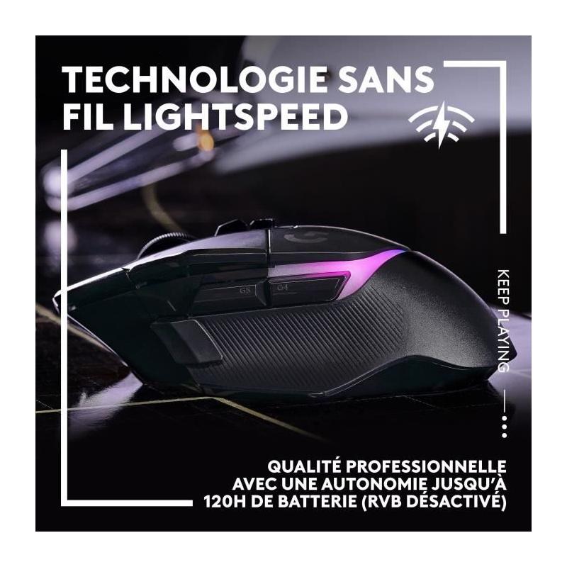 Souris gamer sans fil Logitech G502 X Plus - Performances ultimes