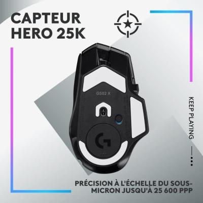 Souris gamer sans fil Logitech G502 X Plus - Performances ultimes