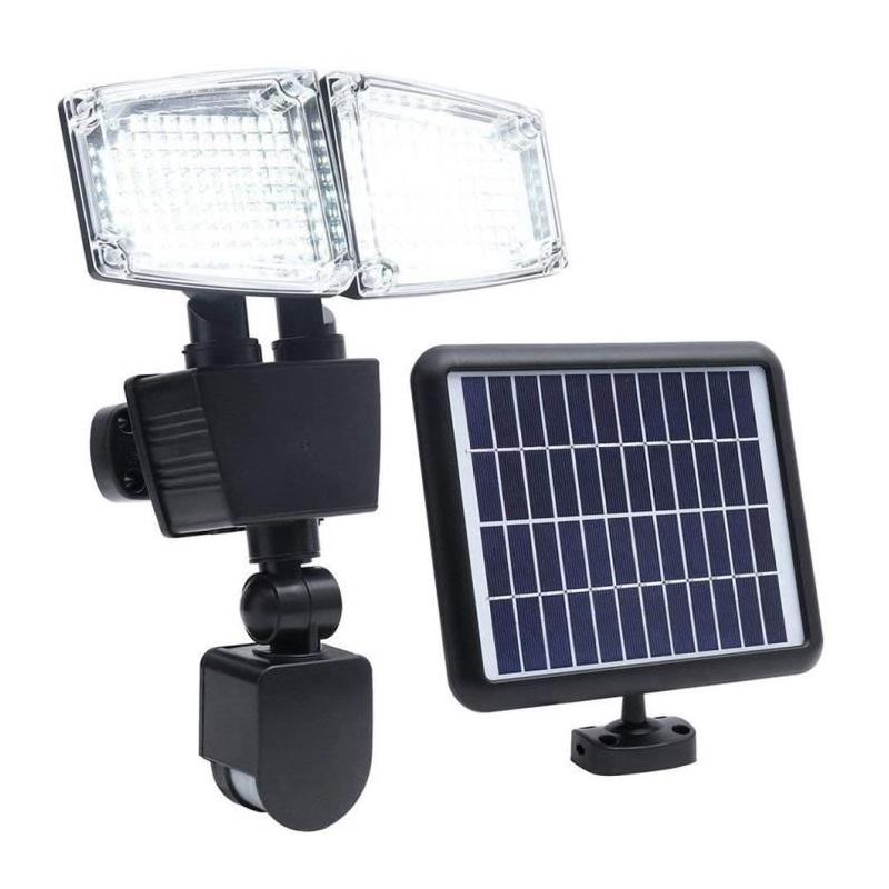 Projecteur solaire 2 têtes LED Douglas avec détecteur de mouvement - LUMI JARDIN