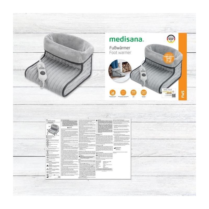 Chauffe-pieds Medisana Ultra-doux - 6 niveaux température - minuteur - lavable