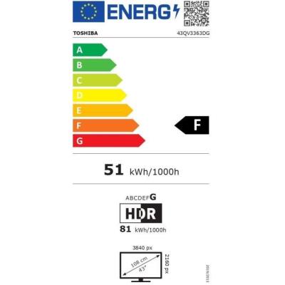 TV QLED Toshiba 43QV3363DG - 43'' 4K UHD HDR Smart TV