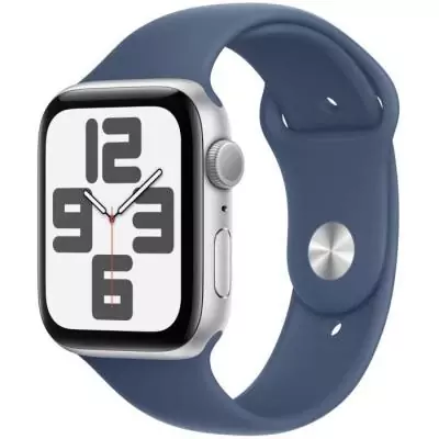 Apple Watch SE GPS 44mm - Silver Aluminium - Bracelet Denim Sport Band