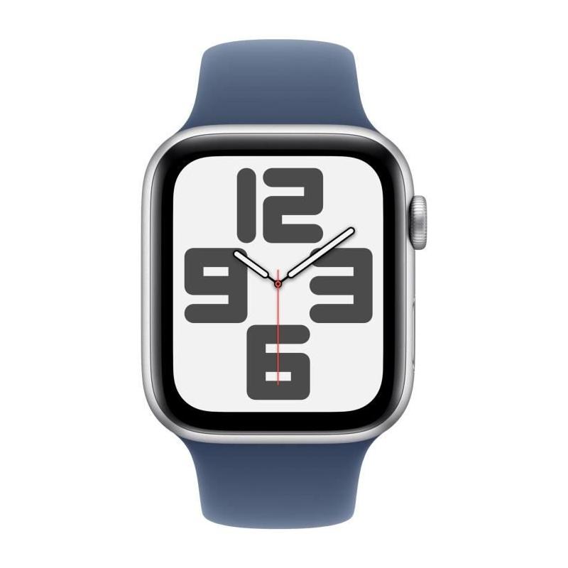 Apple Watch SE GPS 44mm - Silver Aluminium - Bracelet Denim Sport Band