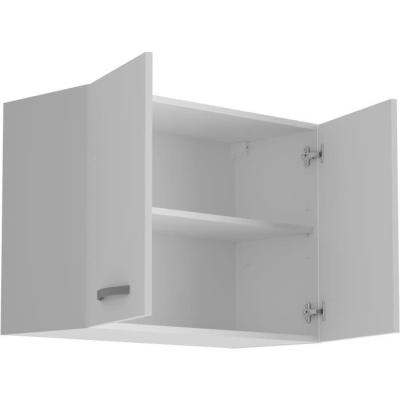 Meuble haut 2 portes OSLO - Blanc - L 80 x P 36 x H 58 cm