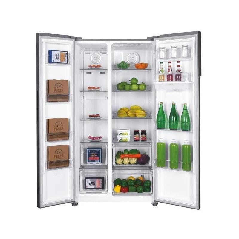 Réfrigérateur Américain CANDY - 529L - Classe E - Inox