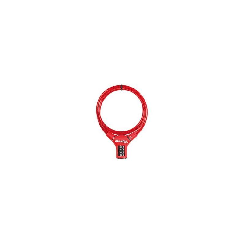 Antivol Vélo Master Lock: Câble de Sécurité 90 cm, Combinaison, Extérieur - Couleur Aléatoire