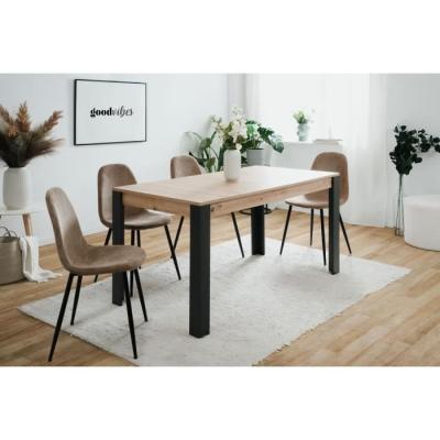 Table à manger extensible chêne noir - TOLOSA