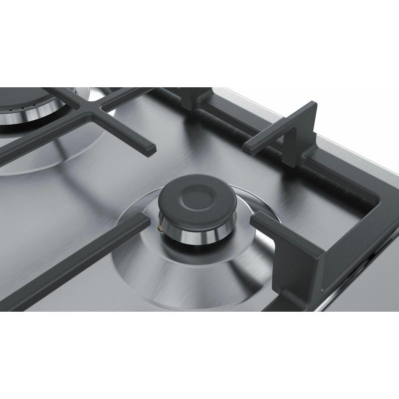 Bosch Serie 4 PGP6B5B90 plaque Acier inoxydable Intégré 60 cm Gaz 4 zone(s)