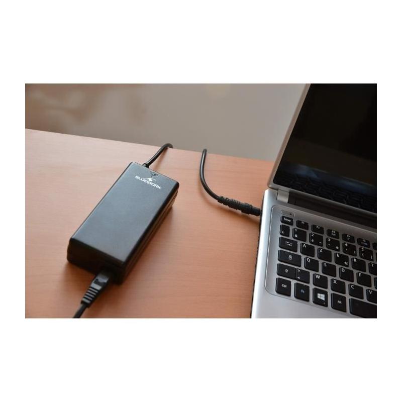 Chargeur PC Universel Noir - BLUESTORK - 65W - 10 Embouts
