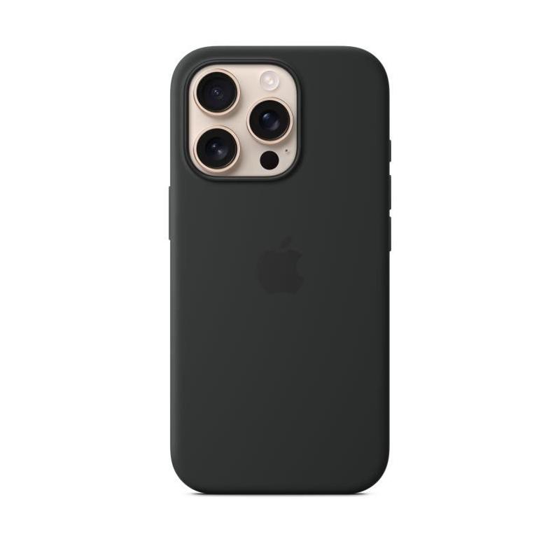 Coque iPhone 16 Pro en silicone avec MagSafe - Noir
