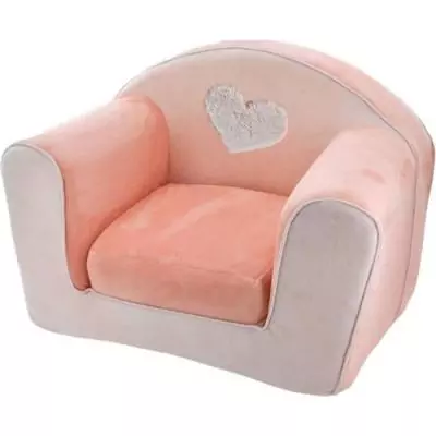 Fauteuil club convertible Lapinou - Rose (42 x 55 cm)