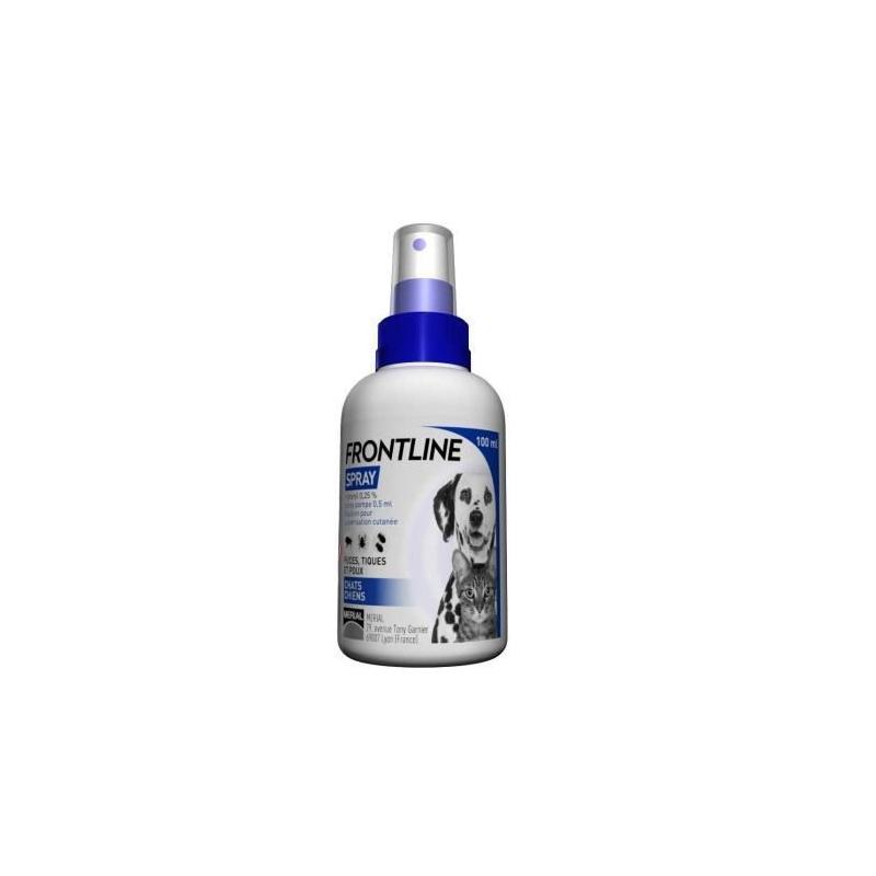 Protégez votre animal avec FRONTLINE Spray 100 ml contre puces, tiques et poux - Chien et chat