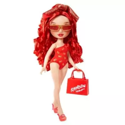 Poupée articulée Ruby avec maillot de bain et paréo - Pour les fans de Rainbow High