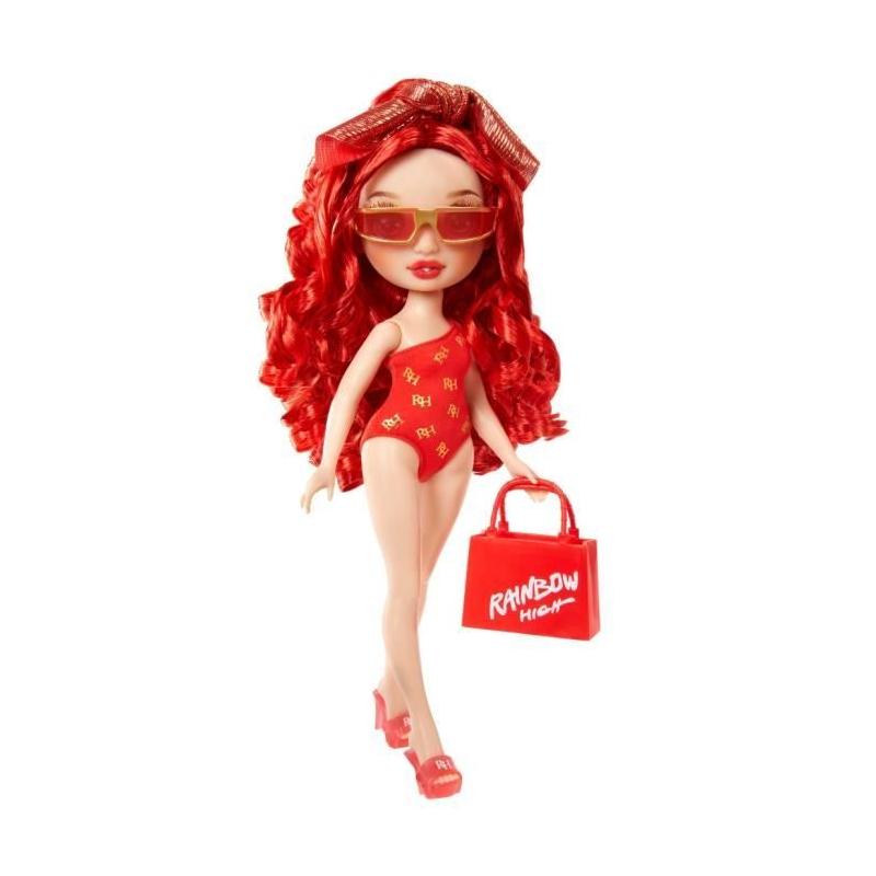 Poupée articulée Ruby avec maillot de bain et paréo - Pour les fans de Rainbow High