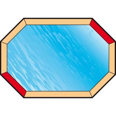 Bâche piscine bois UBBINK 300x490 - Bleue 550gr