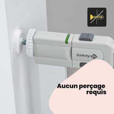 Barrière de sécurité enfant Easy Close - Métal - Blanc