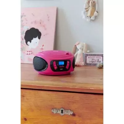 Radio CD portable rose avec USB et Bluetooth - BIGBEN INTERACTIVE