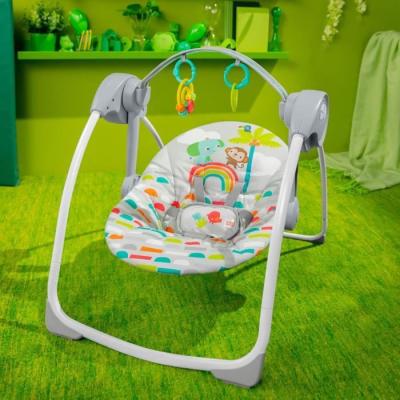 Balancelle bébé électrique compacte: 6 vitesses, 10 chansons