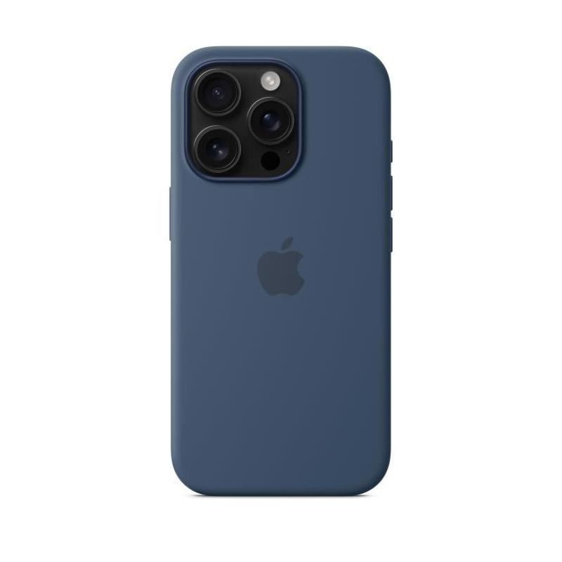 Coque iPhone 16 Pro en silicone avec MagSafe - Denim