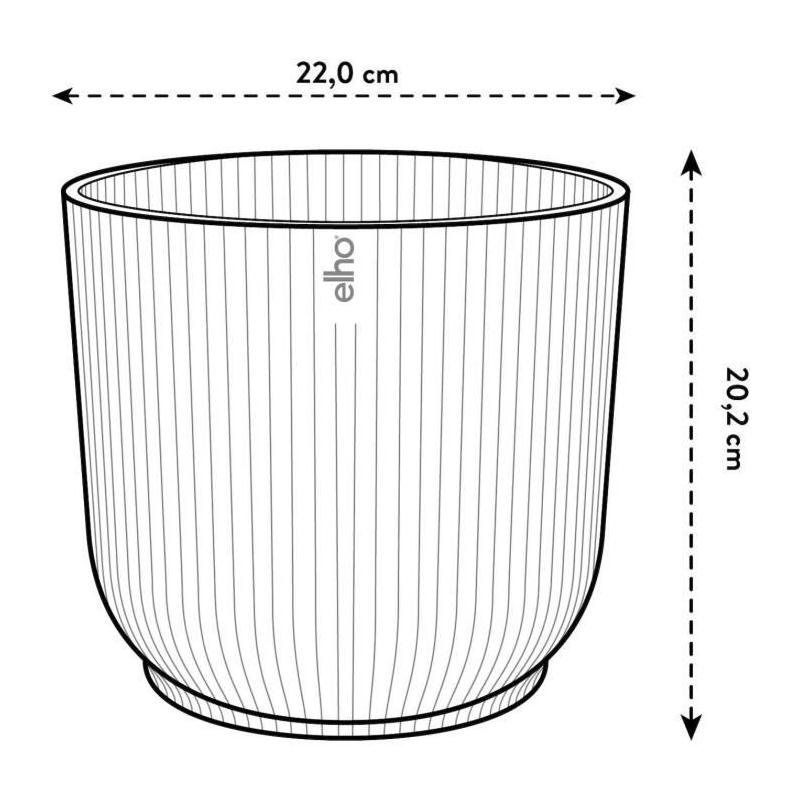 Pot De Fleurs Rond VIBES Bleu Foncé - Ø22 - Plastique de Qualité