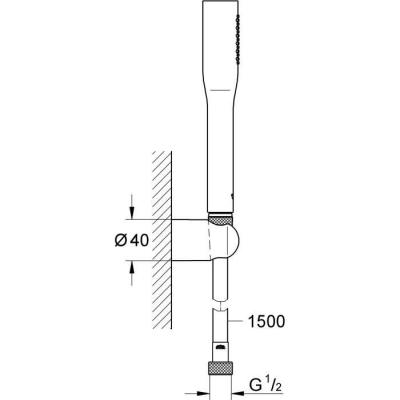 Ensemble de douche GROHE - Economie d'eau - Chrome