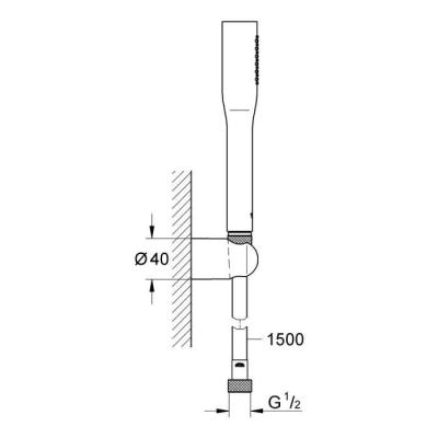 Ensemble de douche GROHE - Economie d'eau - Chrome